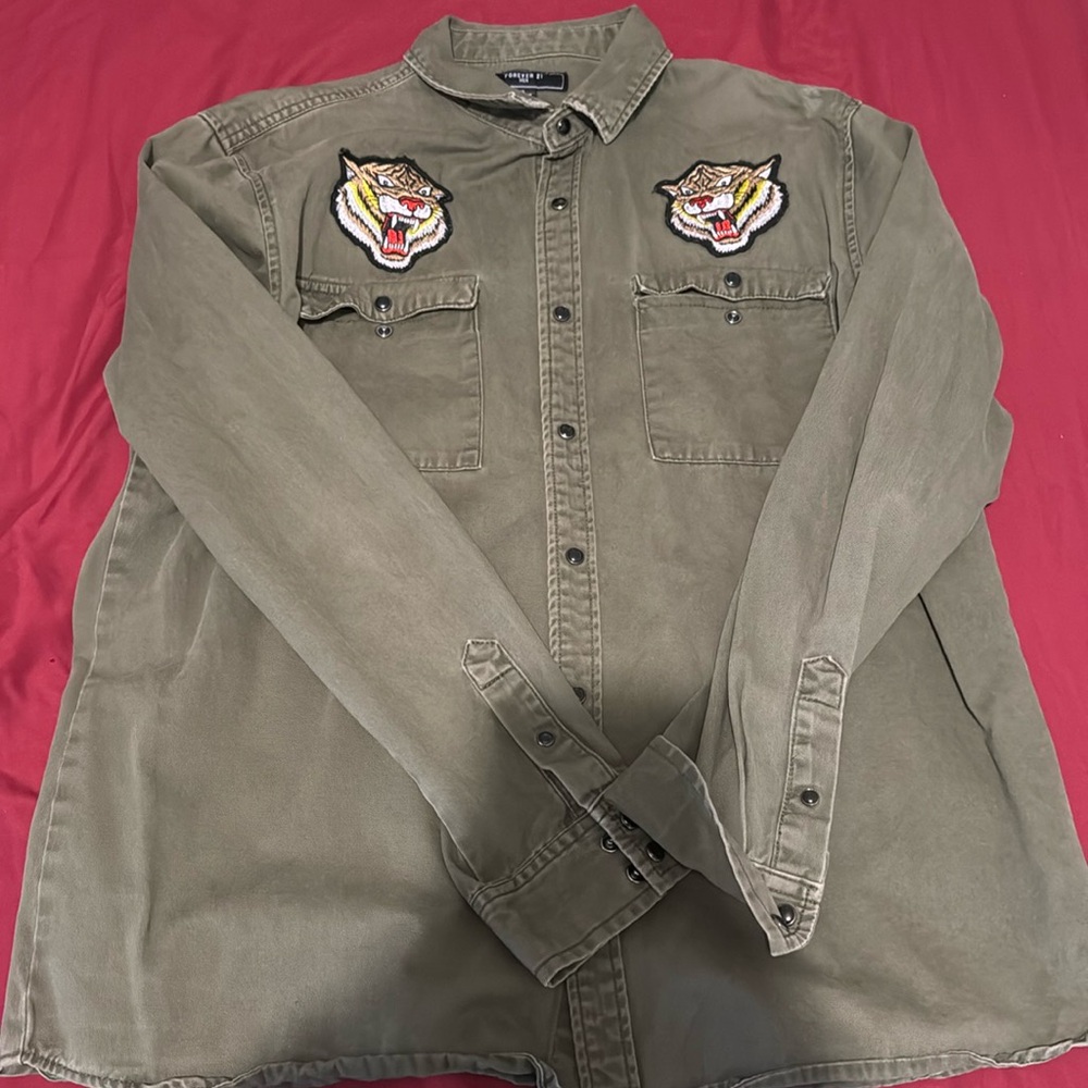 Olive green shirt